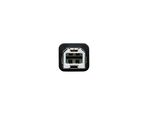 Cabo USB tipo C para ficha USB 2.0 B, preto, caixa DINIC com orifício europeu, 0,50 m